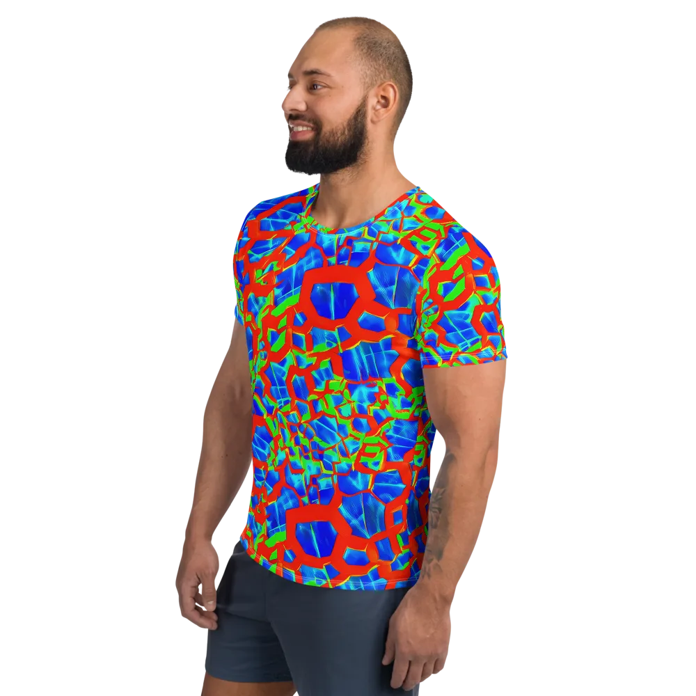 Plasma Lattice on Men's Athletic T-Shirt — Left