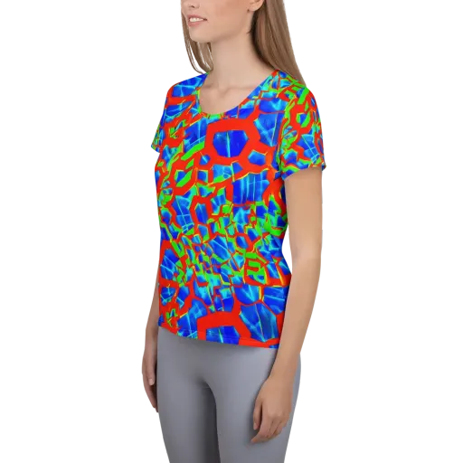 Plasma Lattice on a Women's Athletic T-Shirt