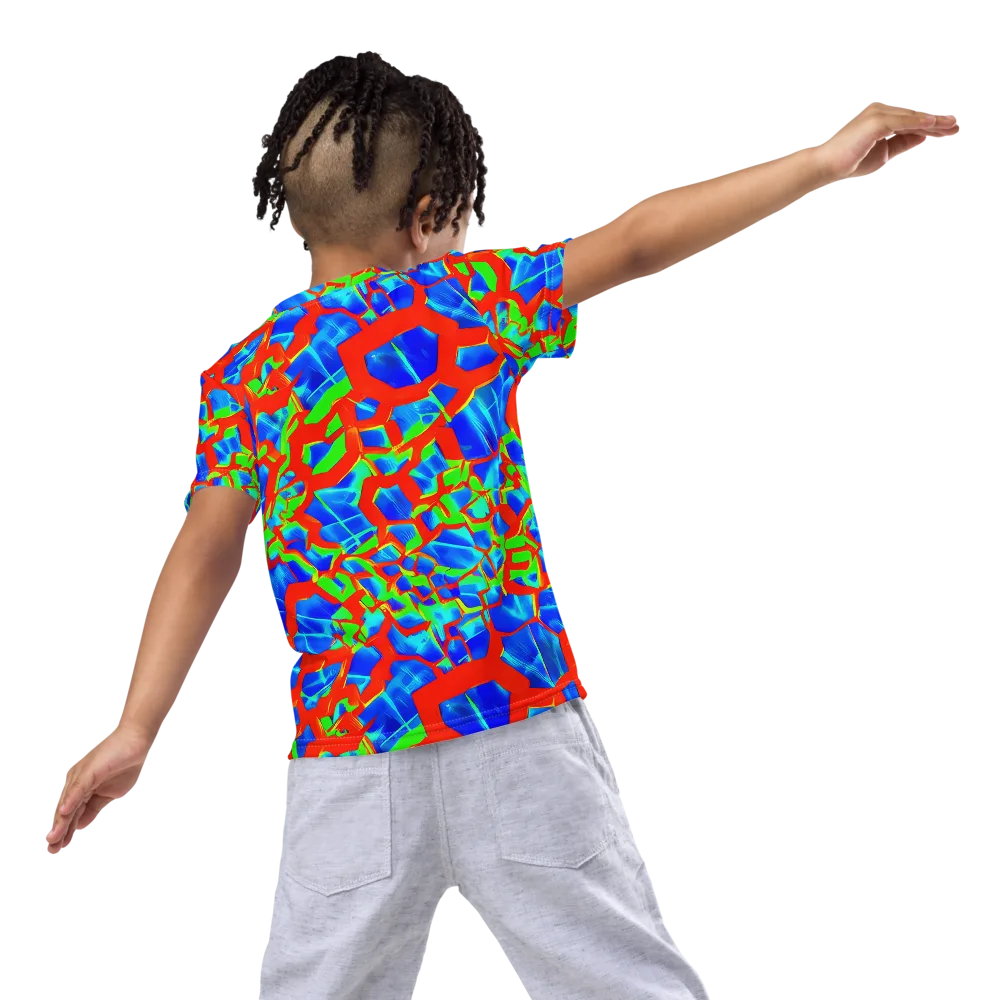 Plasma Lattice on Kids Crew Neck T-Shirt — Back