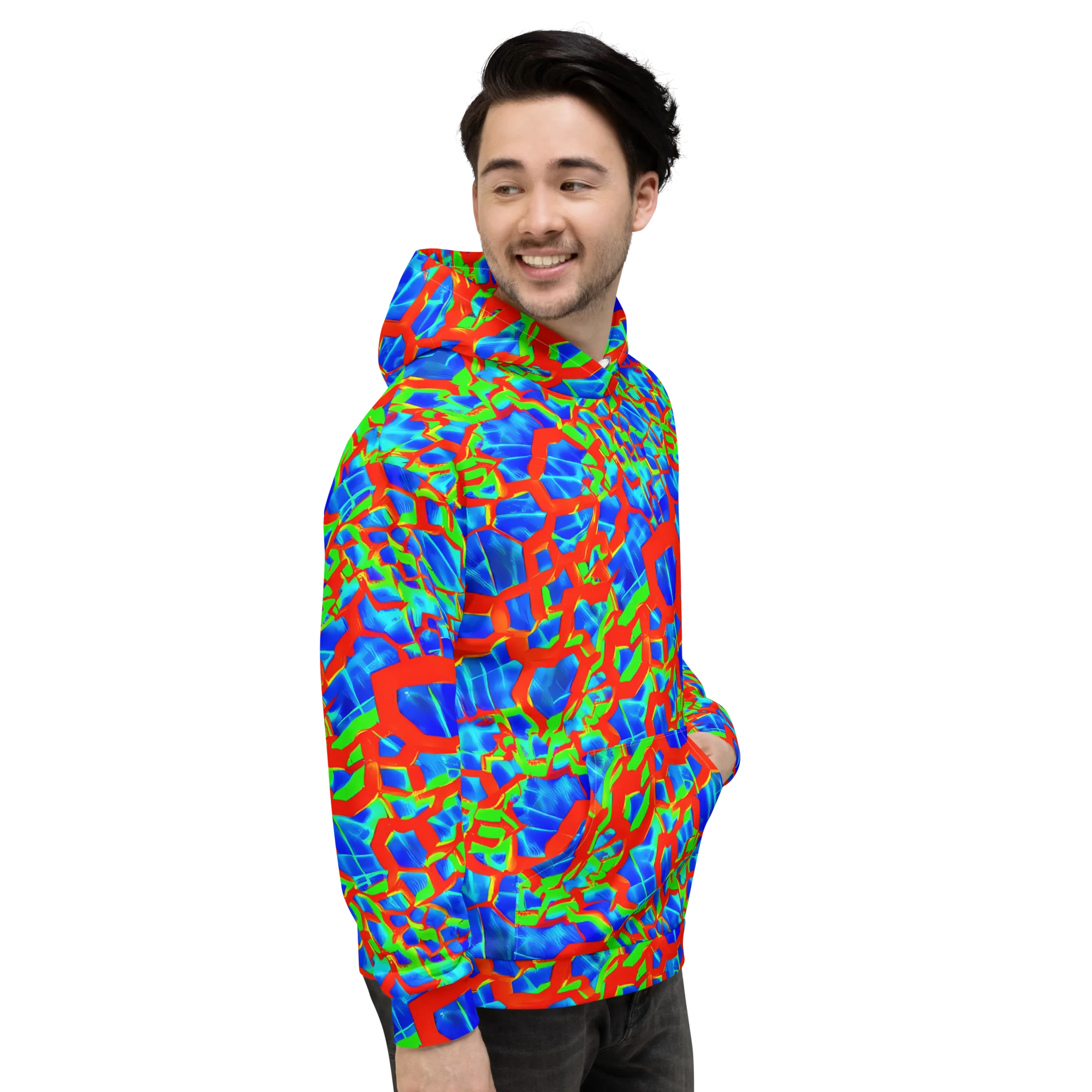 Plasma Lattice on Hoodie — Right