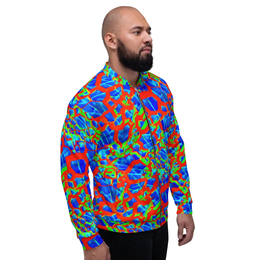 Plasma Lattice on Bomber Jacket — Right