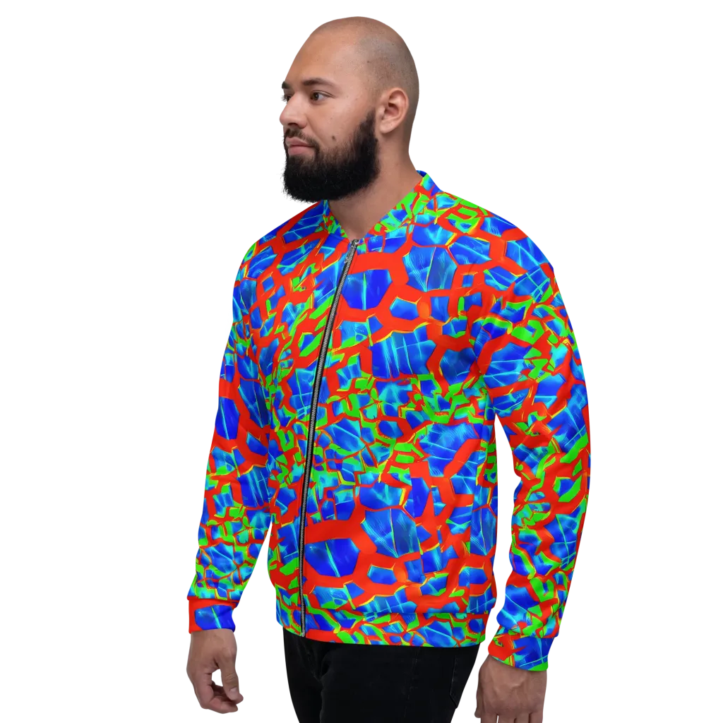 Plasma Lattice on Bomber Jacket — Left