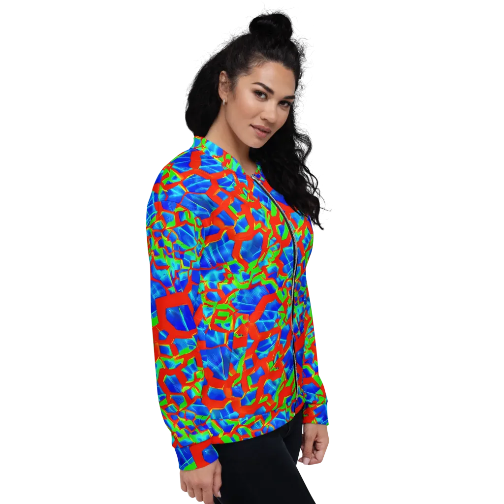 Plasma Lattice on Bomber Jacket — Right