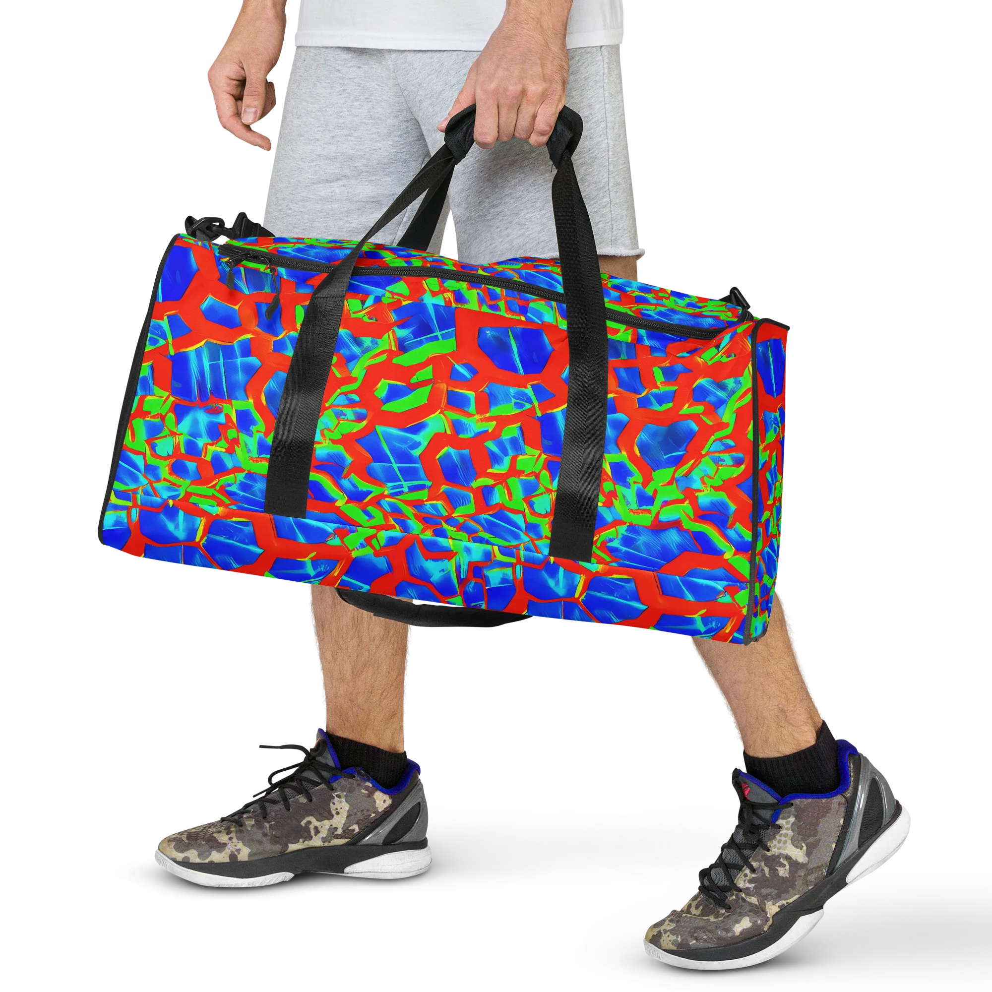 Plasma Lattice on Duffle Bag — Front