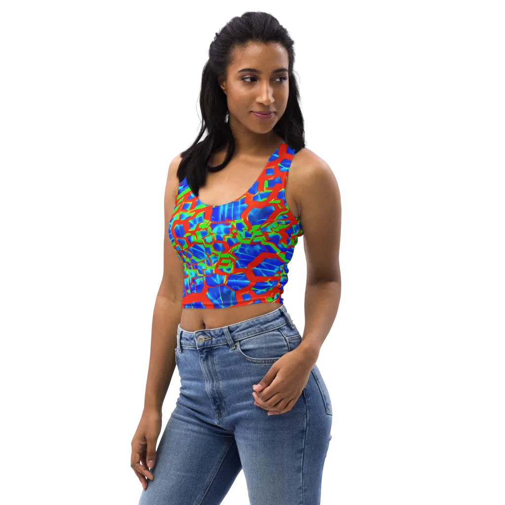 Plasma Lattice on Crop Top — Left Front