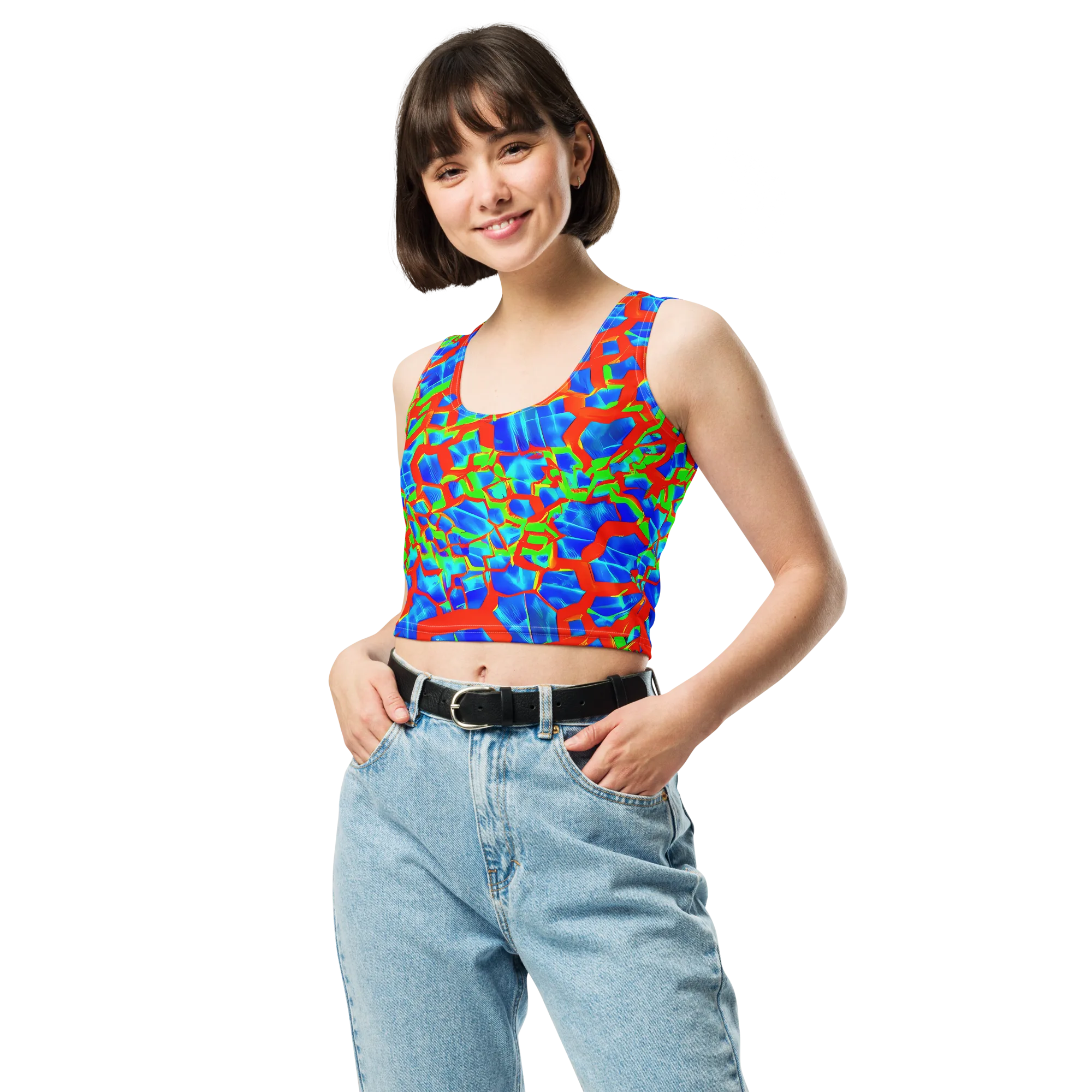 Plasma Lattice on Crop Top — Front