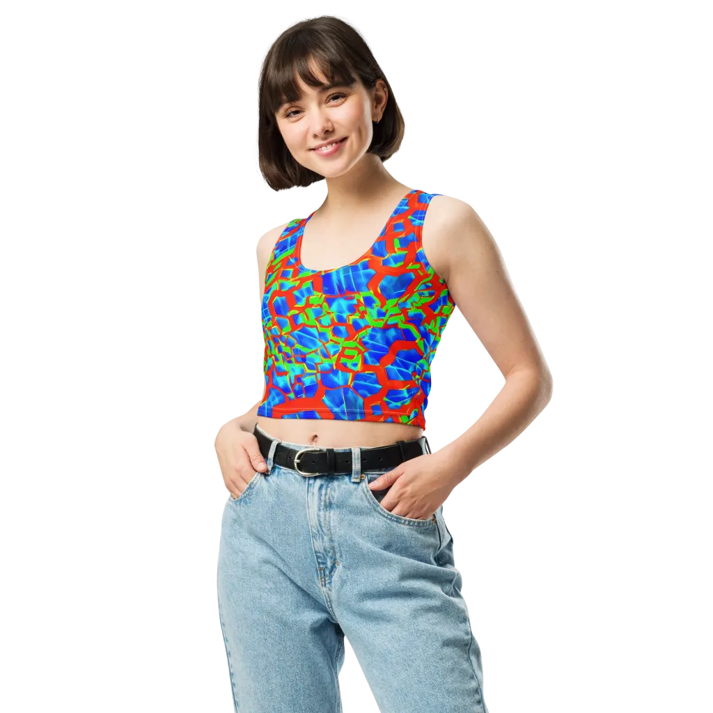 Plasma Lattice on Crop Top — Front