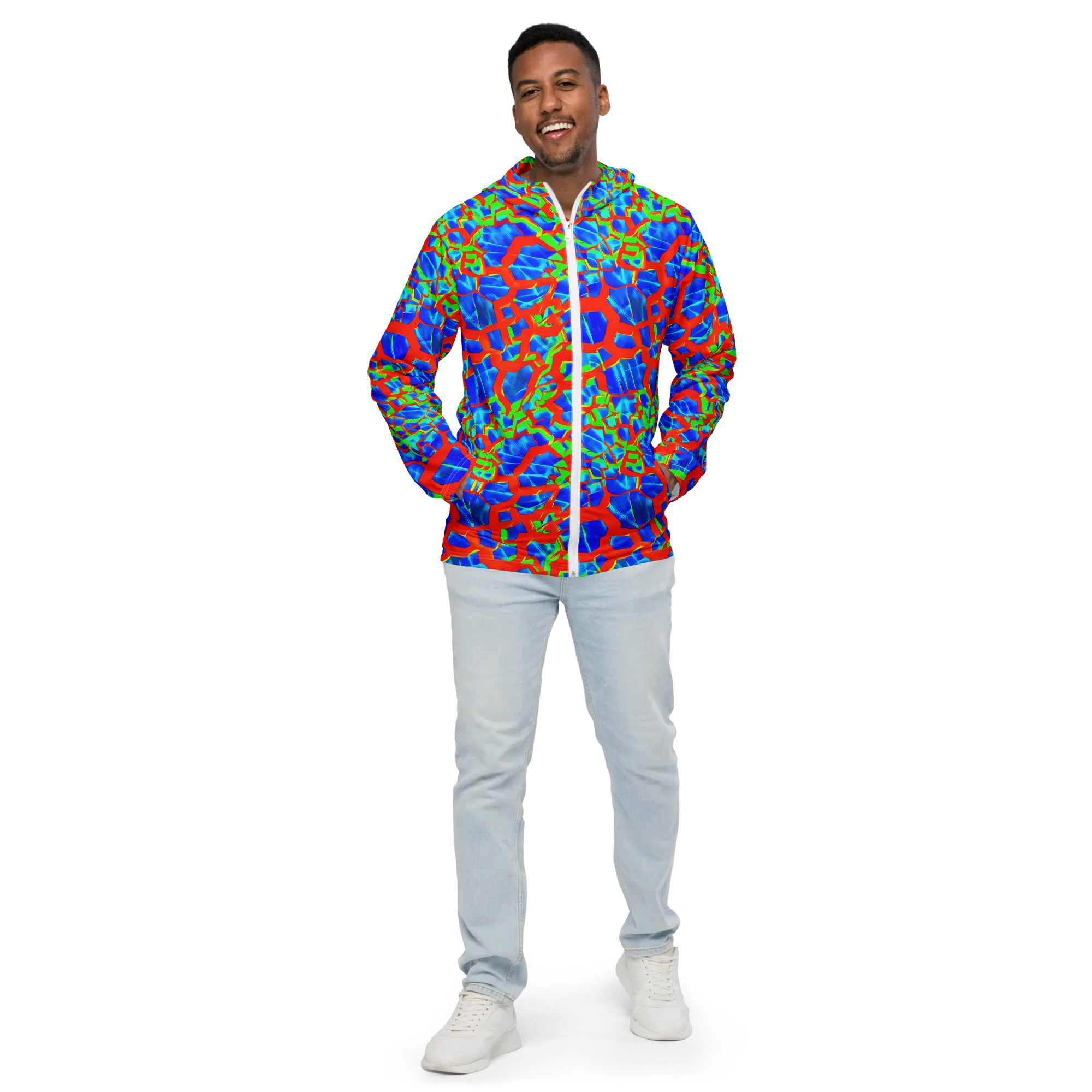 Plasma Lattice on Men's Windbreaker — Front