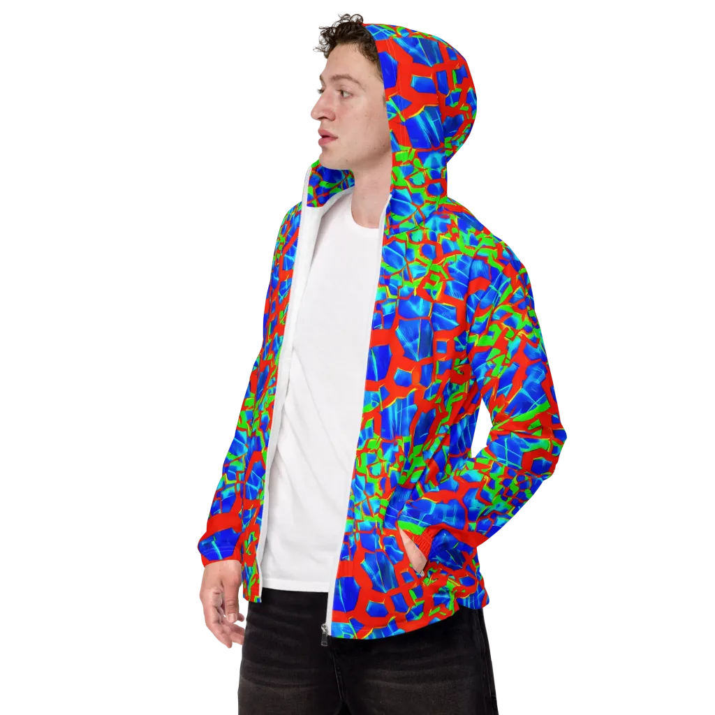 Plasma Lattice on Men's Windbreaker — Left Front
