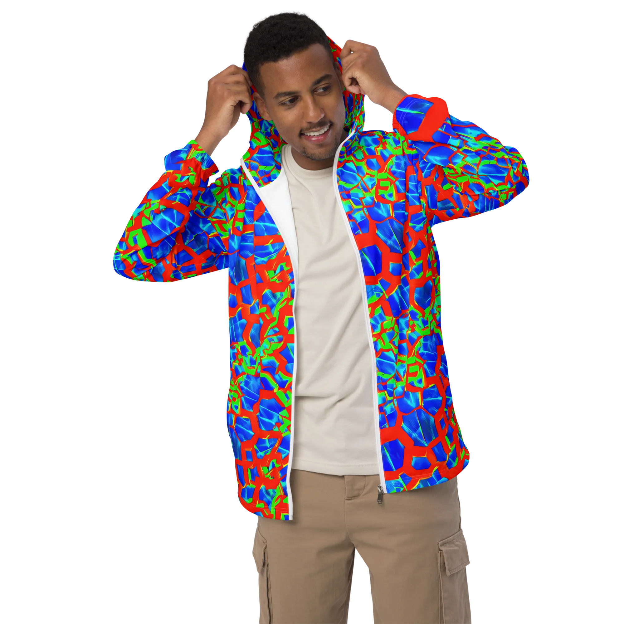 Plasma Lattice on Men's Windbreaker — Front