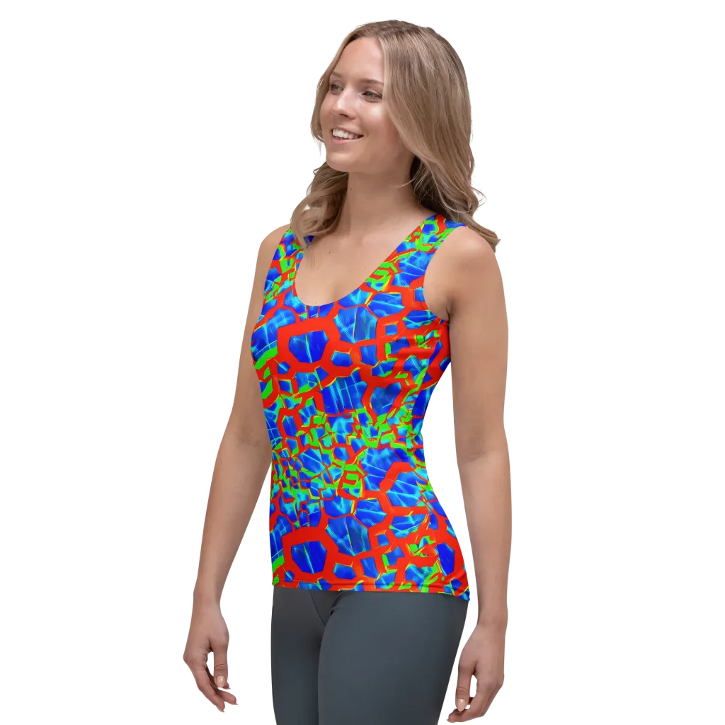 Plasma Lattice on Women's Tank Top — Left Front