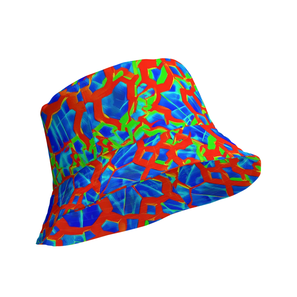 Plasma Lattice on Reversible Bucket Hat — Product details Outside