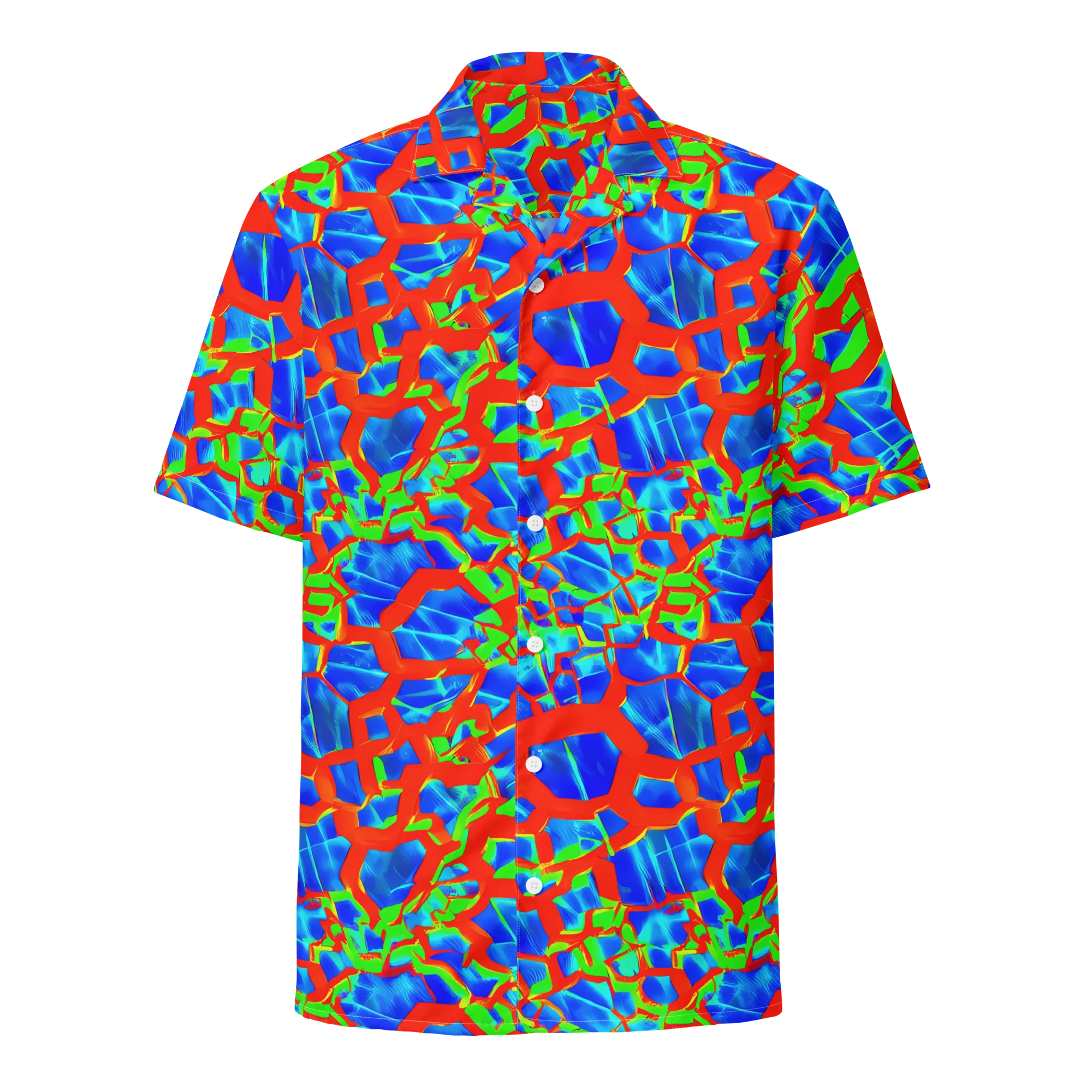 Plasma Lattice on Button Shirt — Front