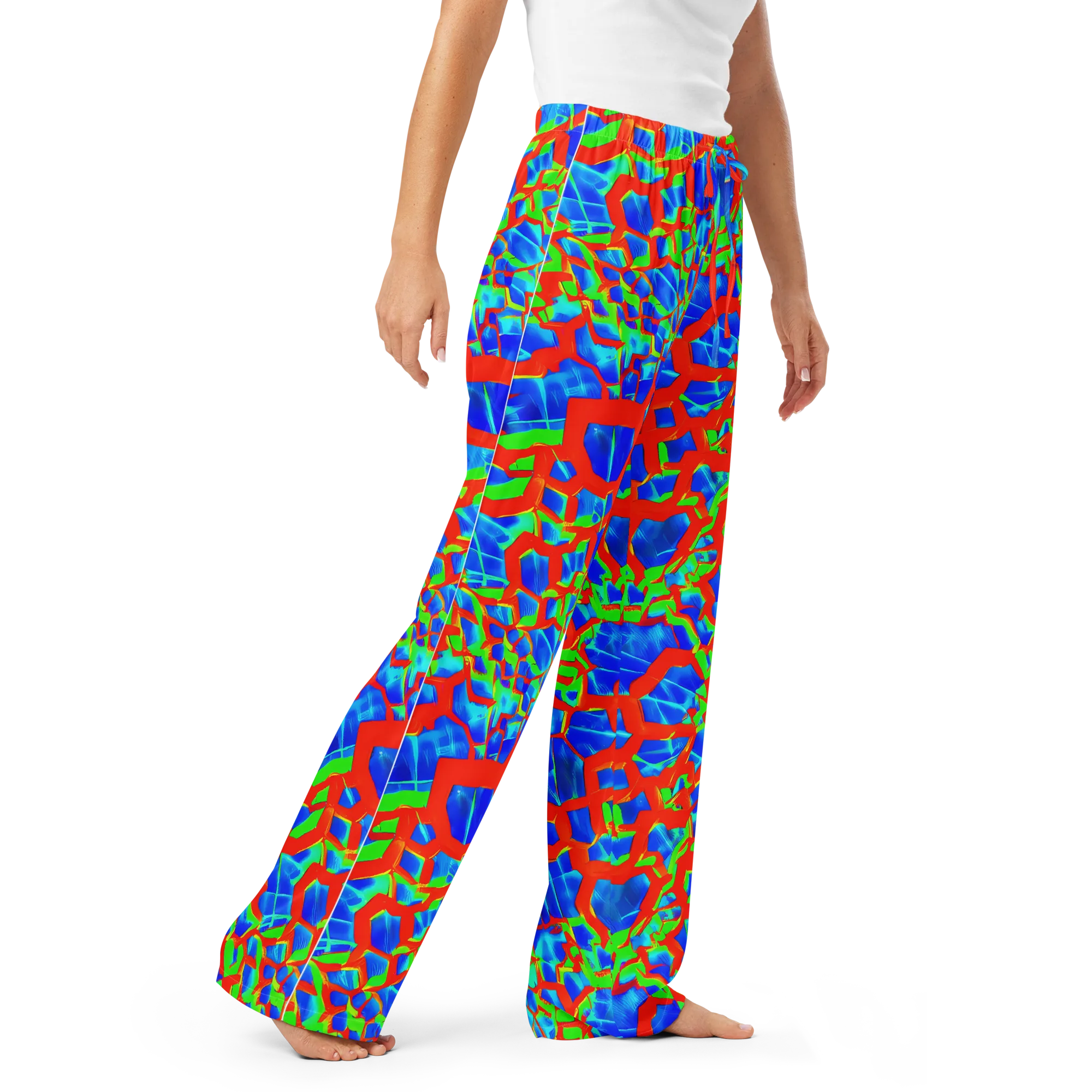 Plasma Lattice on Women's Pajama Pants — Right Front