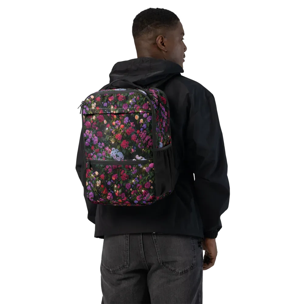 Velvet Bloom on Utility Backpack — Back