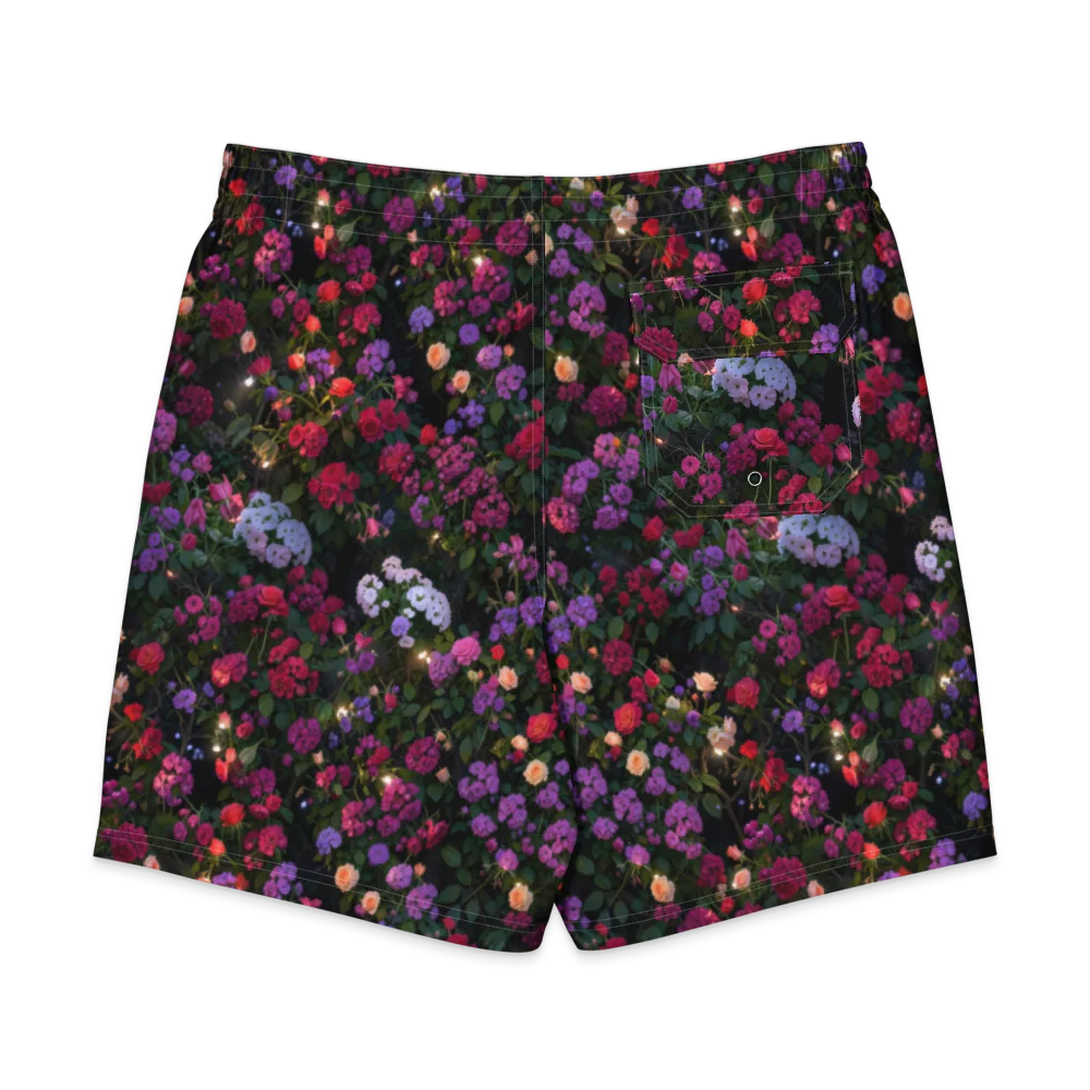 Velvet Bloom on Men's Board Shorts — Back