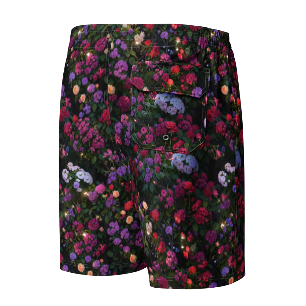 Velvet Bloom on Men's Board Shorts — Back