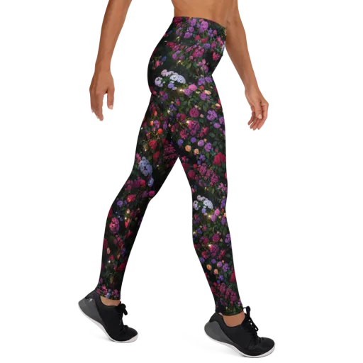 Velvet Bloom on a Yoga Leggings