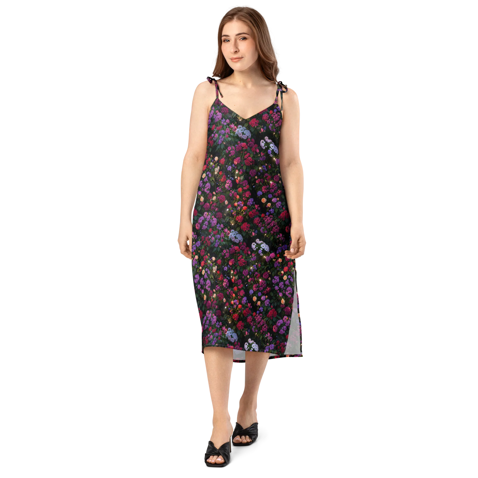 Velvet Bloom on Slip Dress — Front