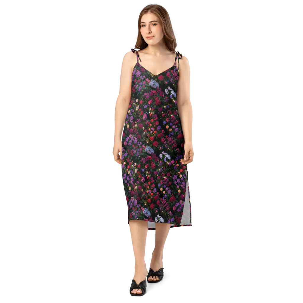 Velvet Bloom on Slip Dress — Front