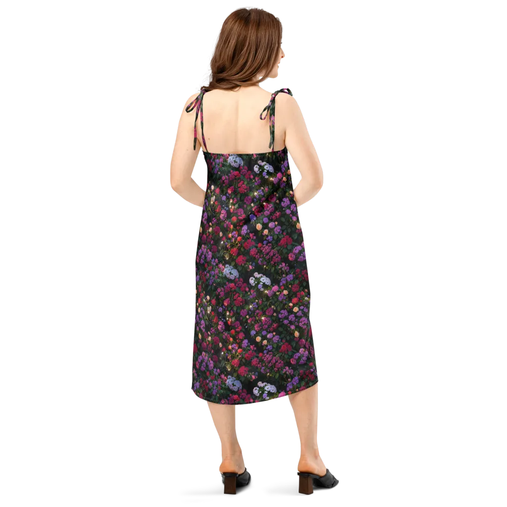 Velvet Bloom on Slip Dress — Back