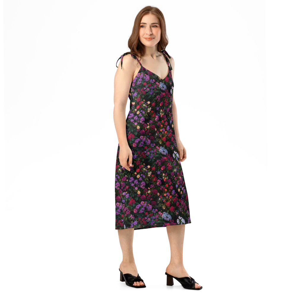 Velvet Bloom on Slip Dress — Right Front