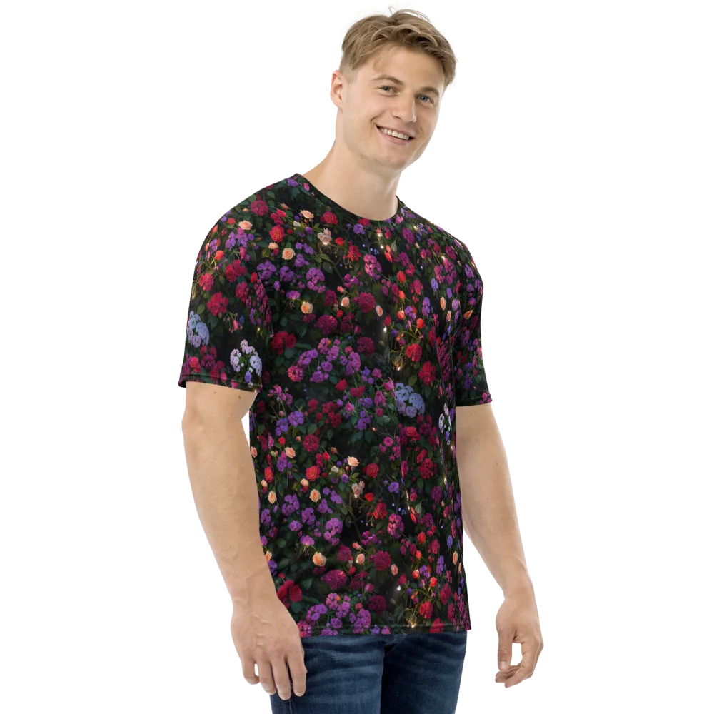 Velvet Bloom on Men's Crew Neck T-Shirt — Right