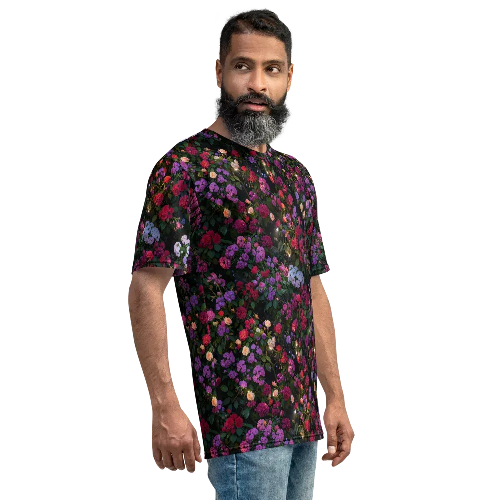 Velvet Bloom on Men's Crew Neck T-Shirt — Right
