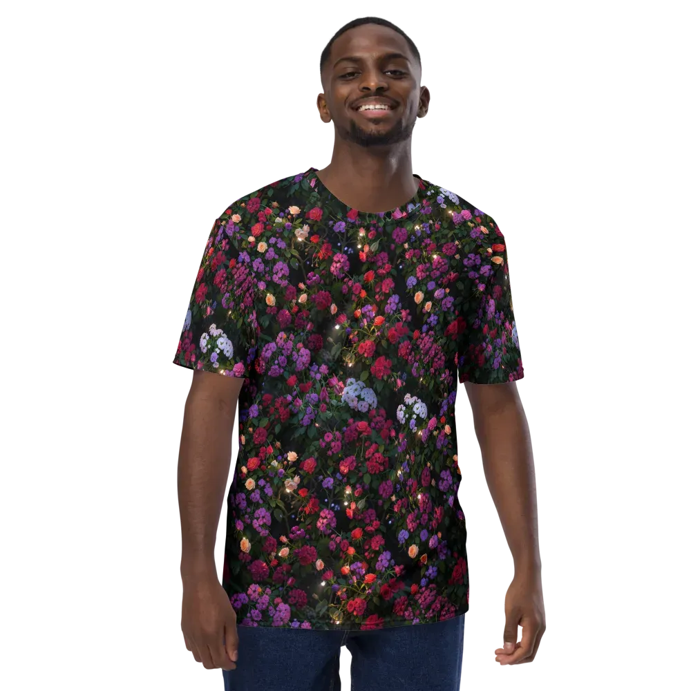Velvet Bloom on Men's Crew Neck T-Shirt — Front