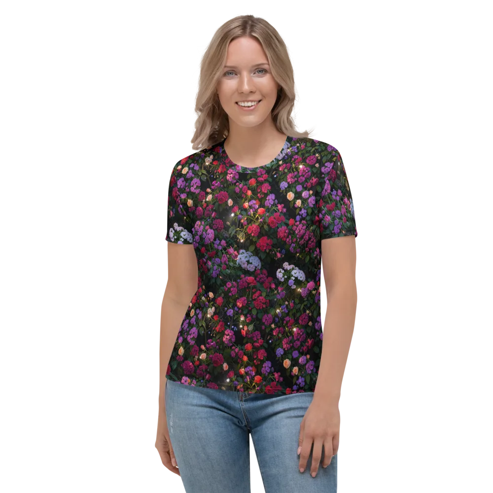 Velvet Bloom on Women's Crew Neck T-Shirt — Front