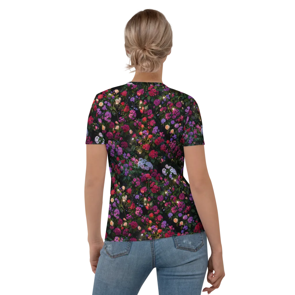 Velvet Bloom on Women's Crew Neck T-Shirt — Back