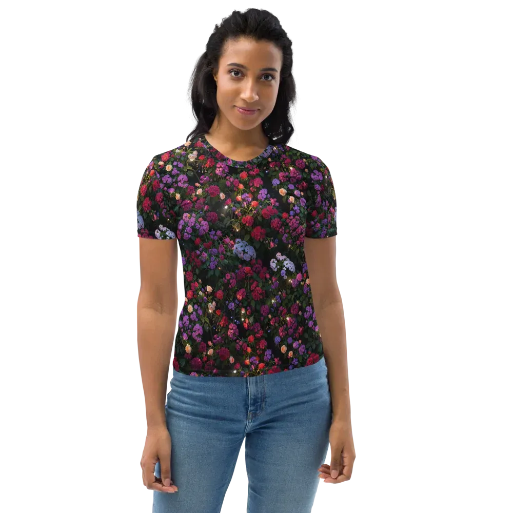 Velvet Bloom on Women's Crew Neck T-Shirt — Front