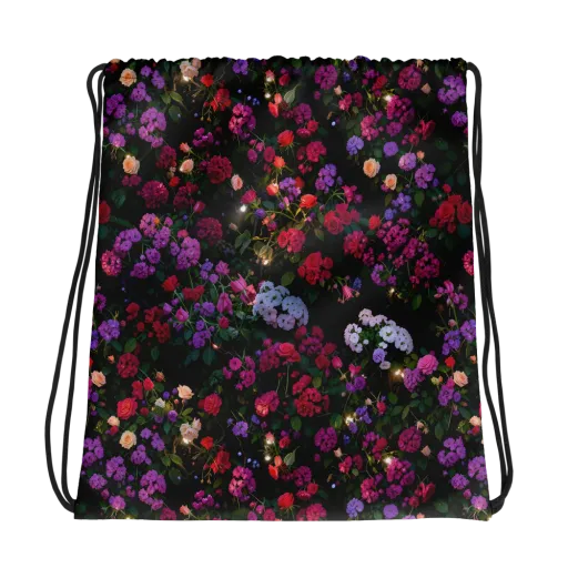 Velvet Bloom on a Drawstring Bag