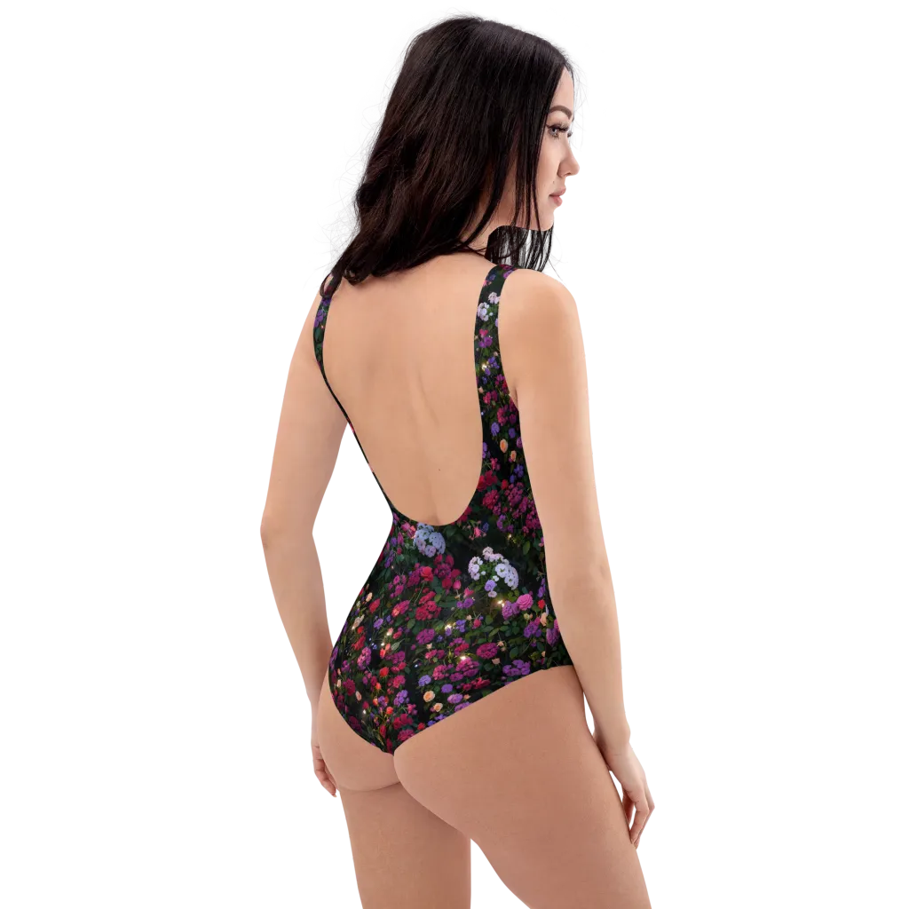 Velvet Bloom on One-Piece Swimsuit — Right Back