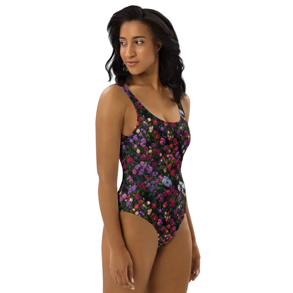 Velvet Bloom on One-Piece Swimsuit — Right