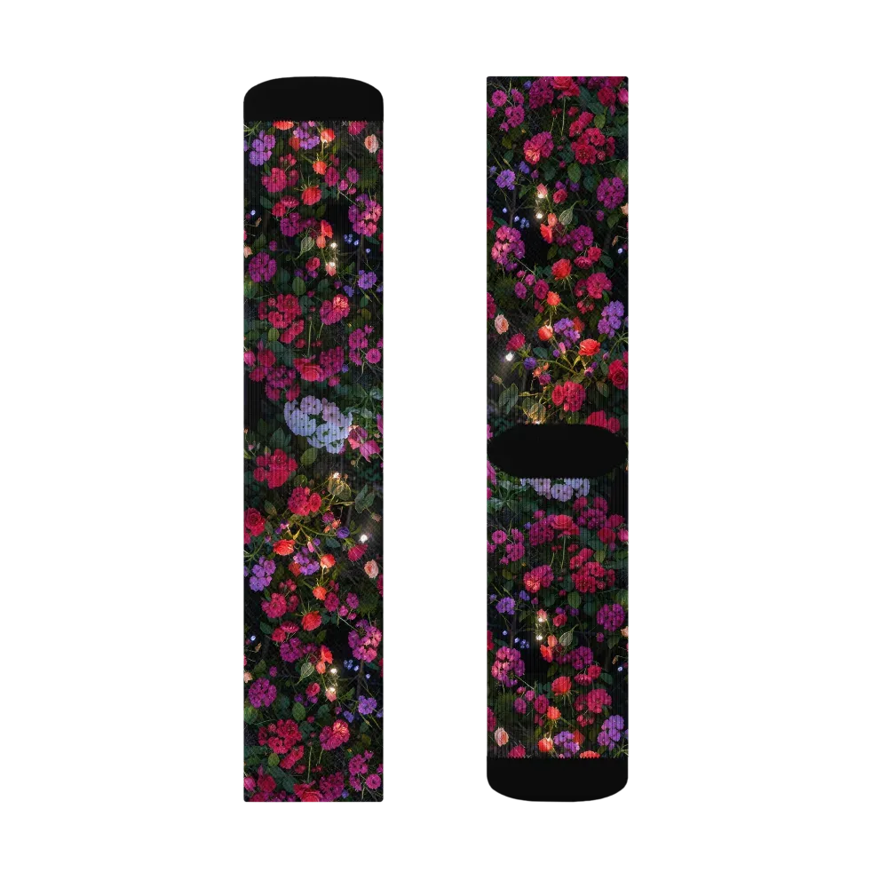 Velvet Bloom on Socks — Right Sock
