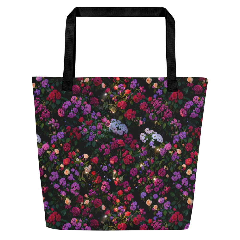 Velvet Bloom on Large Tote Bag W/ Pocket — Front