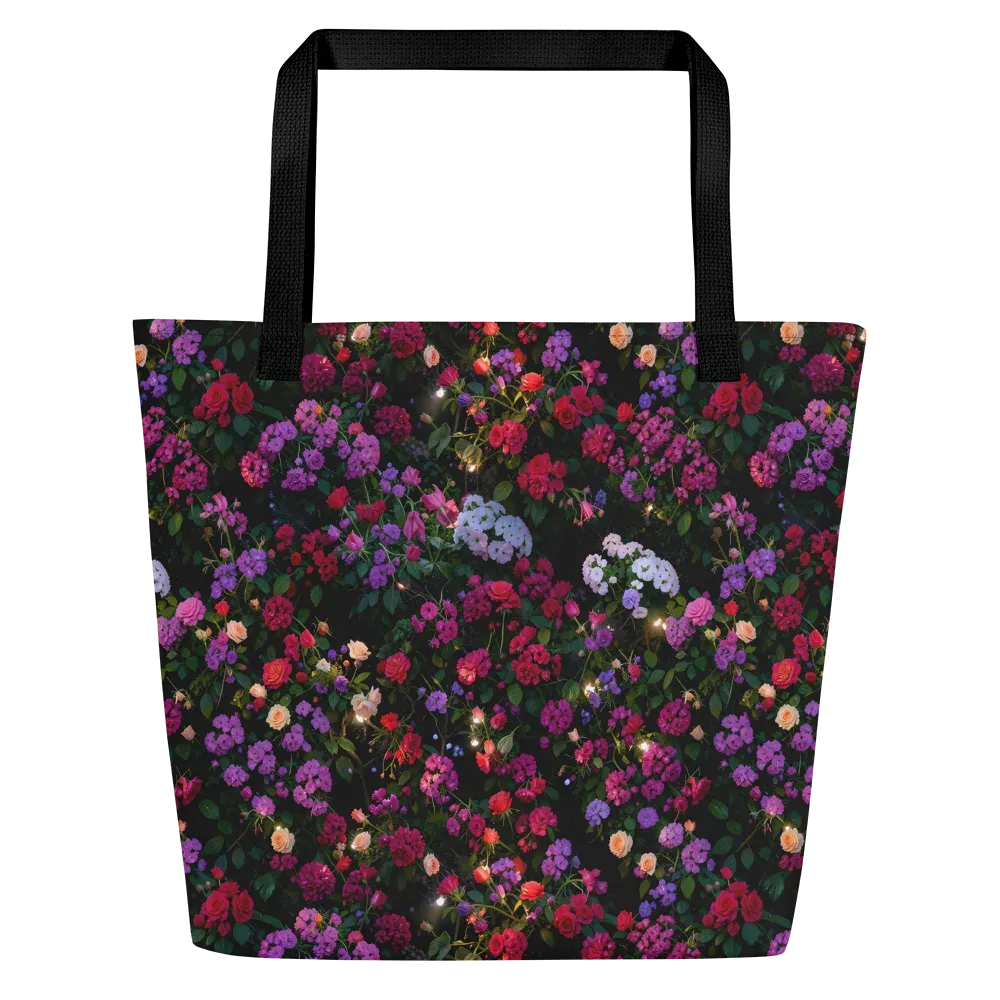 Velvet Bloom on Large Tote Bag W/ Pocket — Front