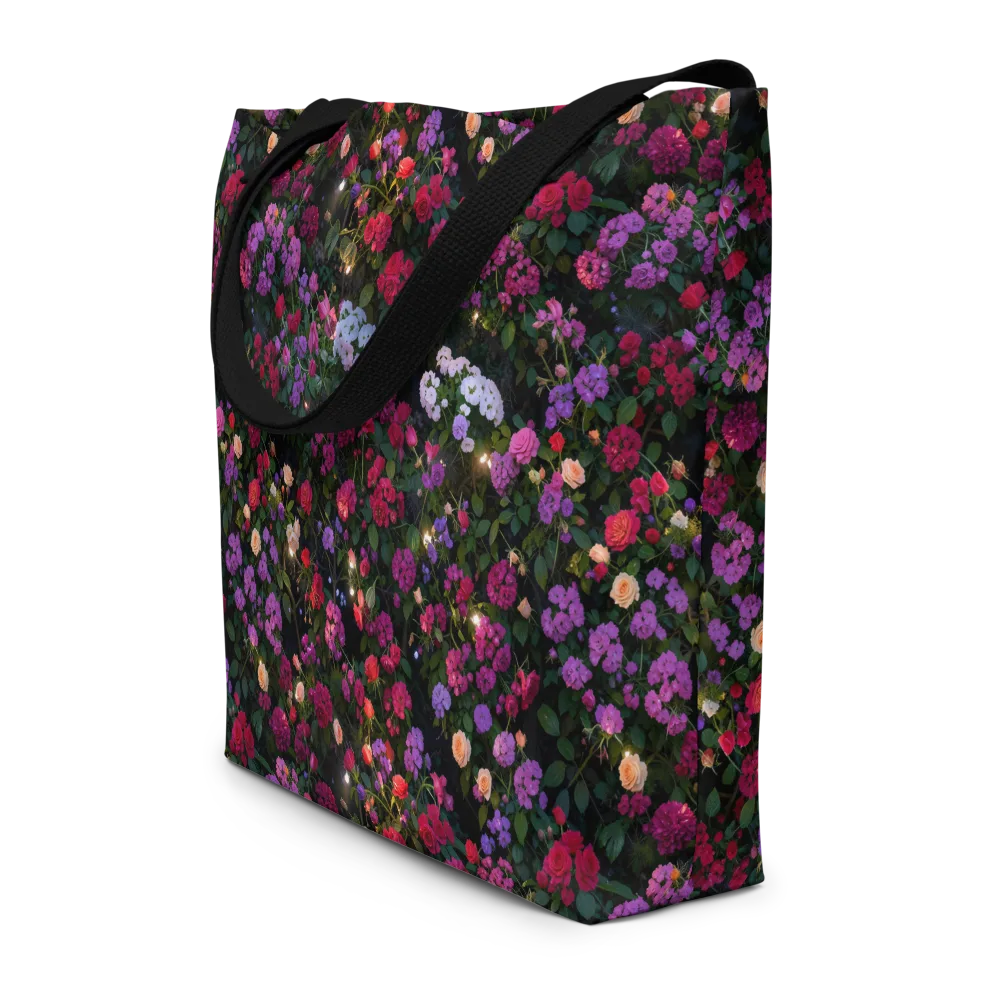 Velvet Bloom on Large Tote Bag W/ Pocket — Front
