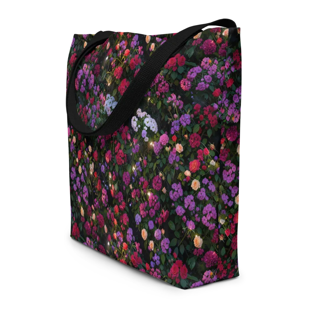 Velvet Bloom on Large Tote Bag W/ Pocket — Front