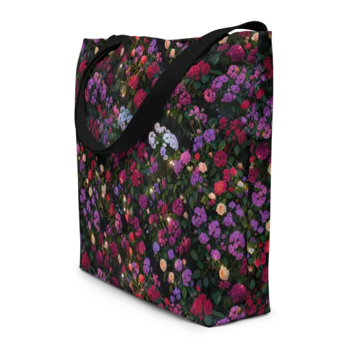 Velvet Bloom on a Large Tote Bag W/ Pocket