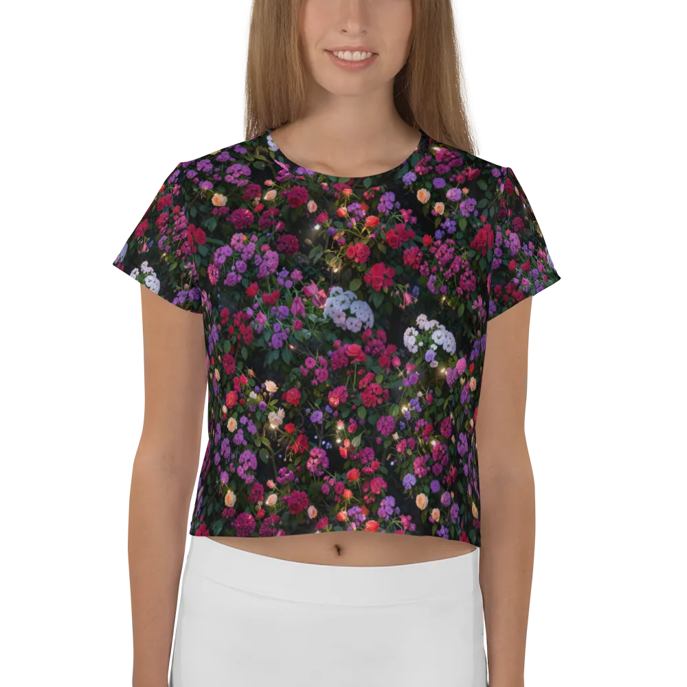 Velvet Bloom on Crop Tee — Front