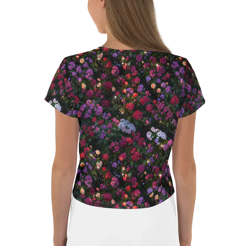 Velvet Bloom on Crop Tee — Back
