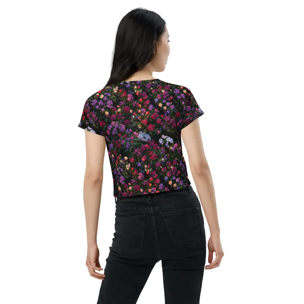 Velvet Bloom on Crop Tee — Back