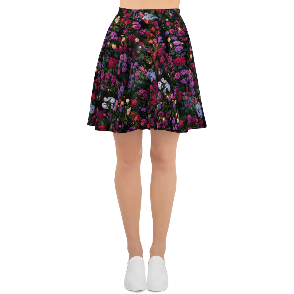 Velvet Bloom on Skater Skirt — Front