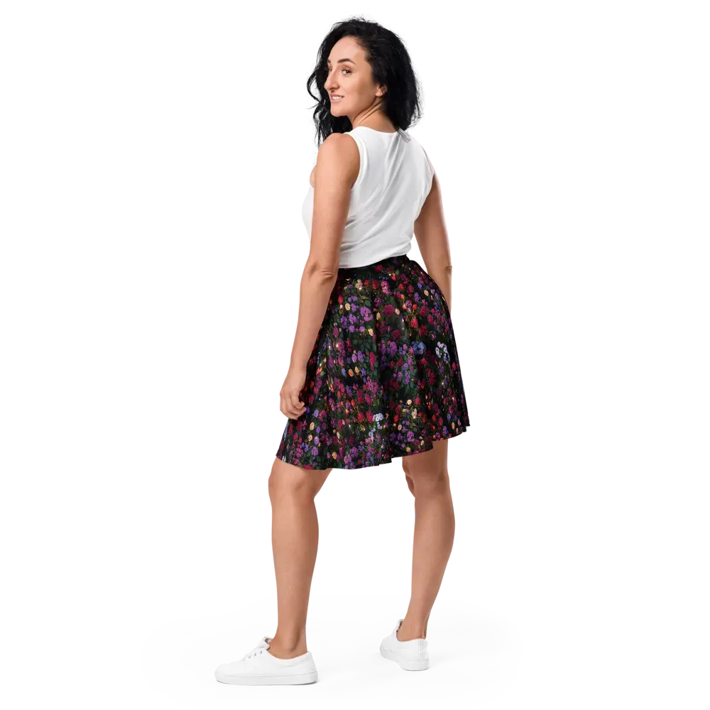 Velvet Bloom on Skater Skirt — Back