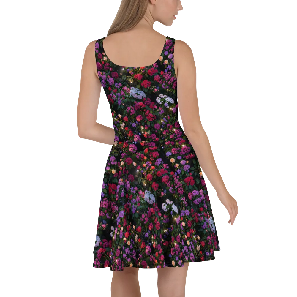 Velvet Bloom on Skater Dress — Back