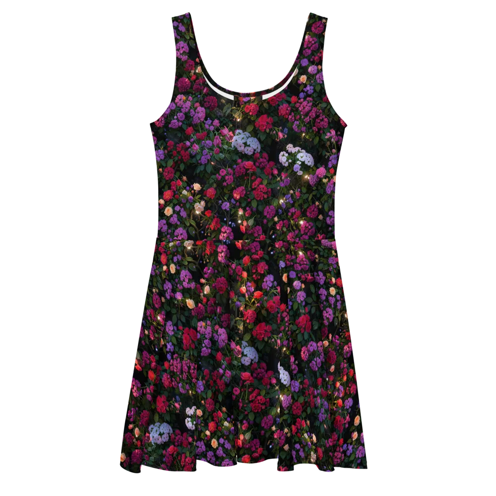 Velvet Bloom on Skater Dress — Front