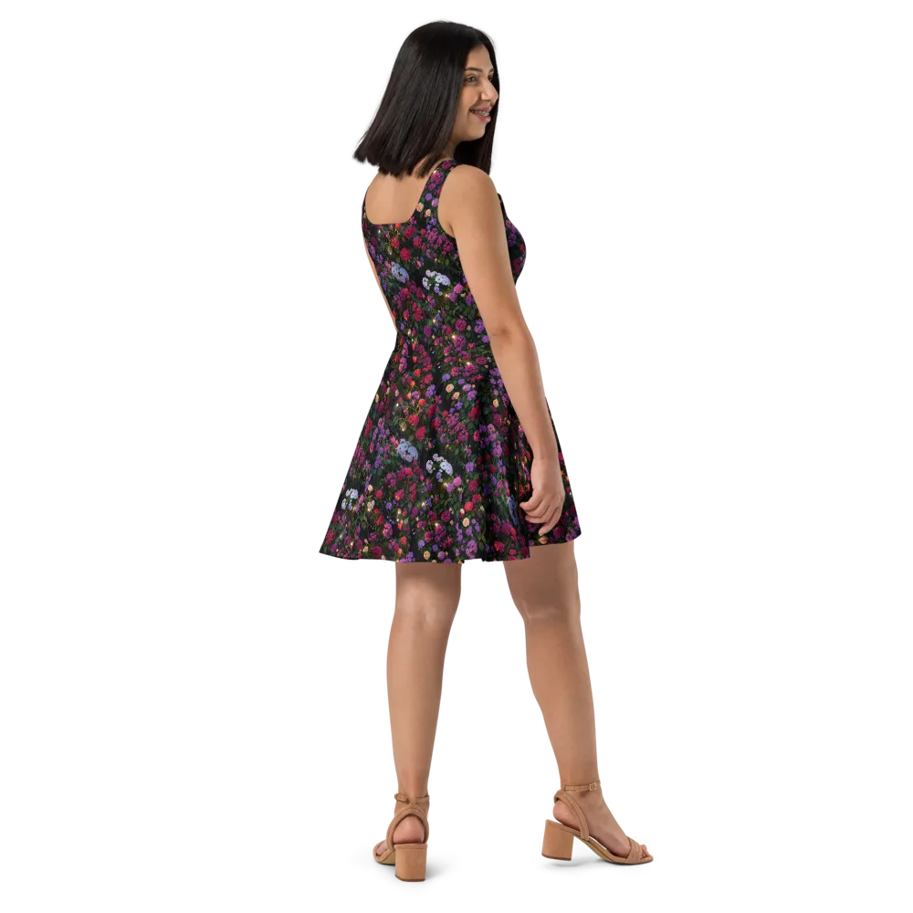 Velvet Bloom on Skater Dress — Right
