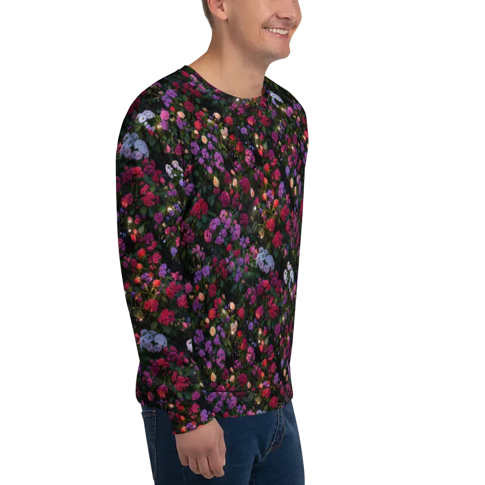 Velvet Bloom on Sweatshirt — Right Front